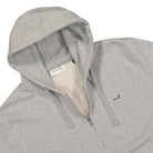 Edmmond Studios Duck Patch Zip Hoodie Plain Grey Melange Hoodies Close-up | Overkill