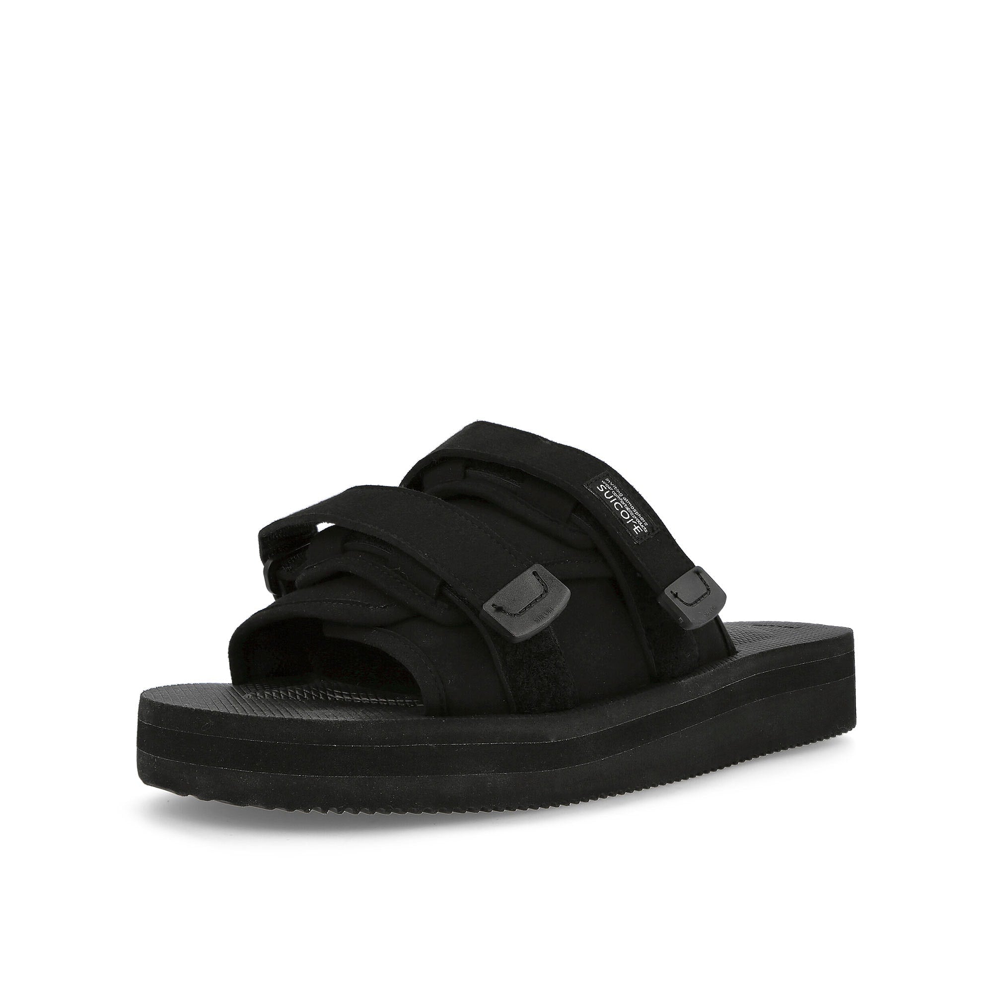 Suicoke moto - po Black Slides, Sandals & Slippers  Close Up | Overkill