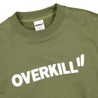 Overkill Logo Crewneck Aloe Green Sweatshirts Close-up | Overkill