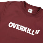 Overkill Logo Crewneck Burgundy Sweatshirts Close-up | Overkill