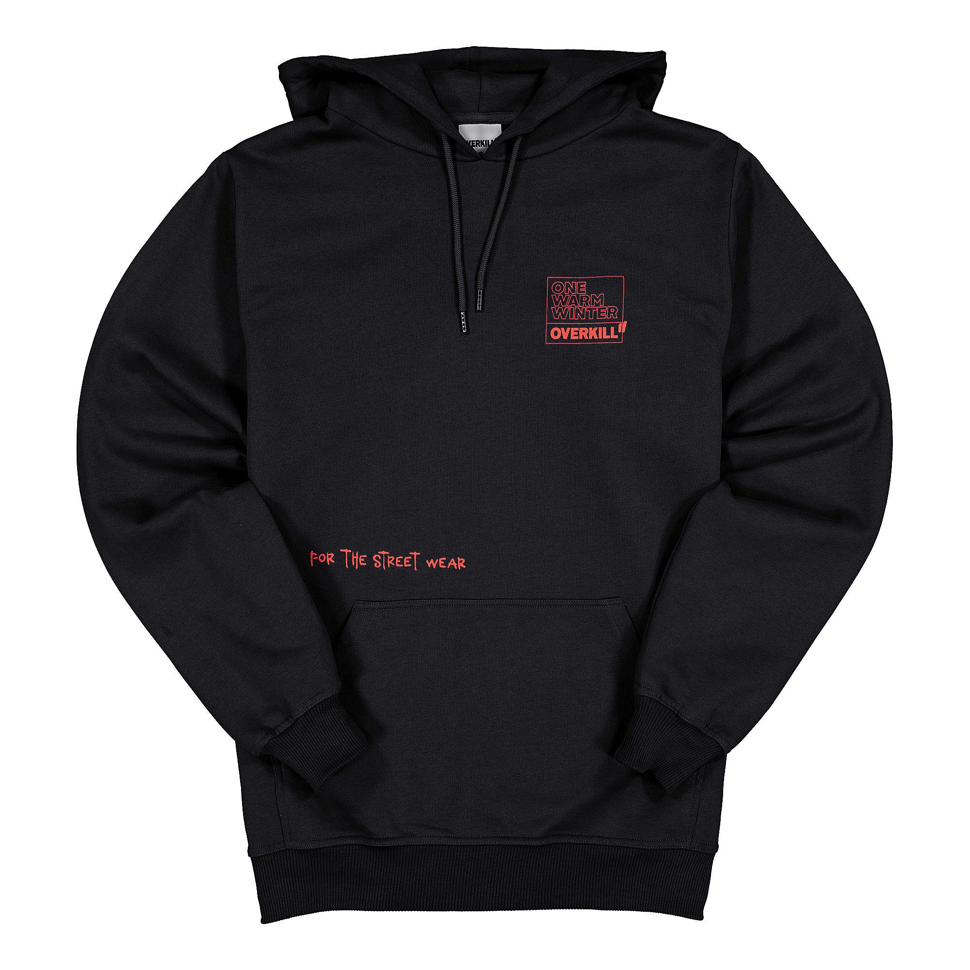 Overkill One Warm Winter x OVERKILL For The Street Wear Hoodie Black Hoodies OWWxOKH | Overkill