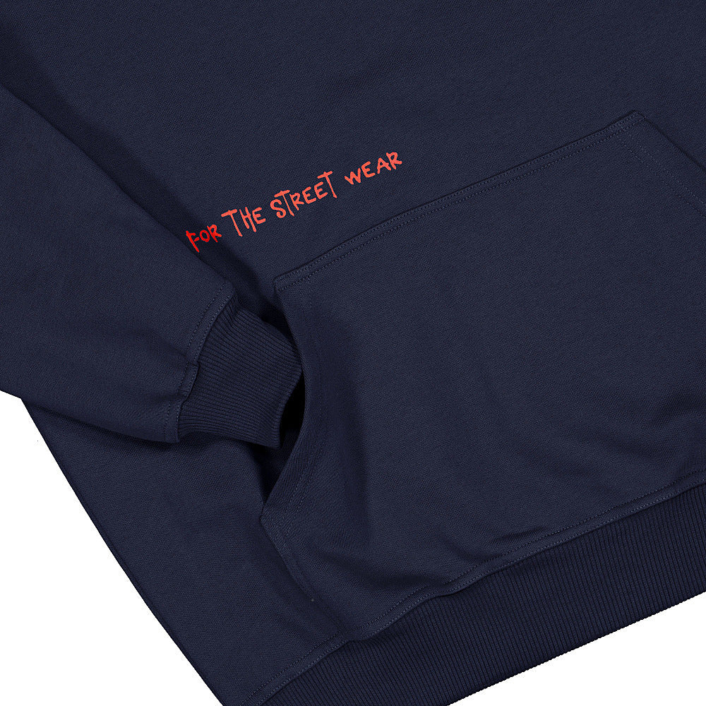 Overkill One Warm Winter x OVERKILL For The Street Wear Hoodie Midnight Navy Hoodies Detailfoto | Overkill