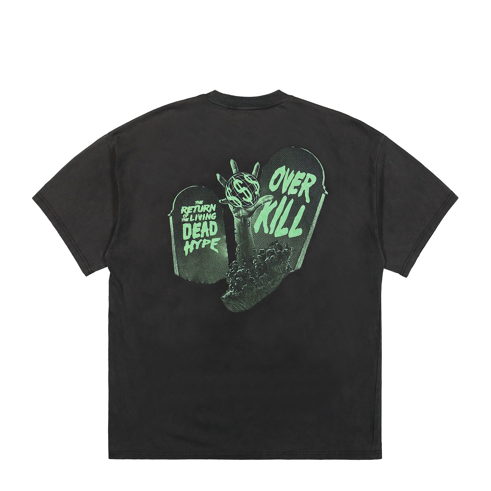 Overkill deadHYPE x Overkill F&F Tee Washed Black T-Shirts Close-up | Overkill