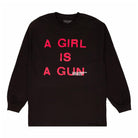 Pleasures Girl Is A Gun Long Sleeve T-Shirt Black T-Shirts P17F101071 | Overkill
