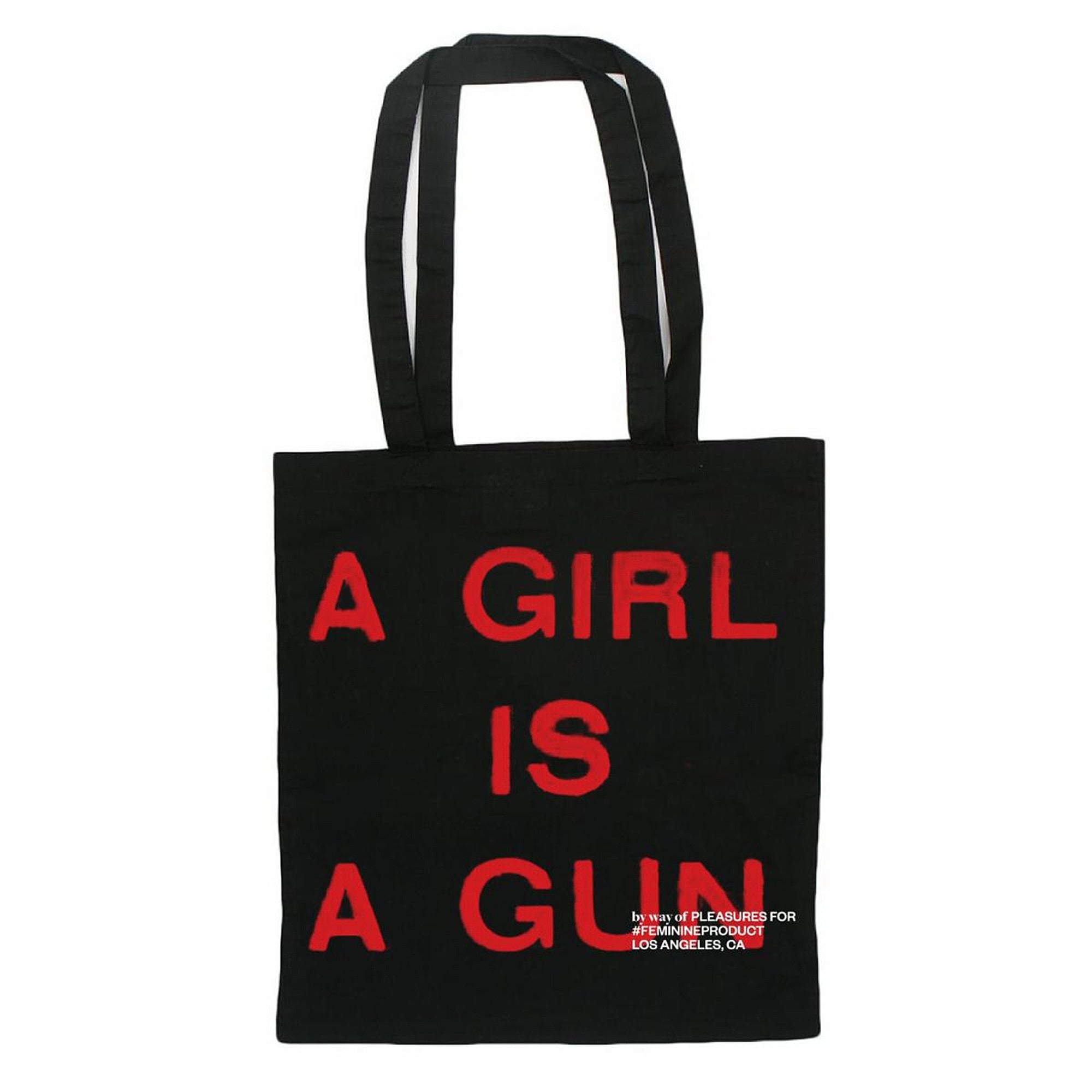 Pleasures Girl Is A Gun Tote Bag Black Tote Bags & Shoppers P18P107073 | Overkill