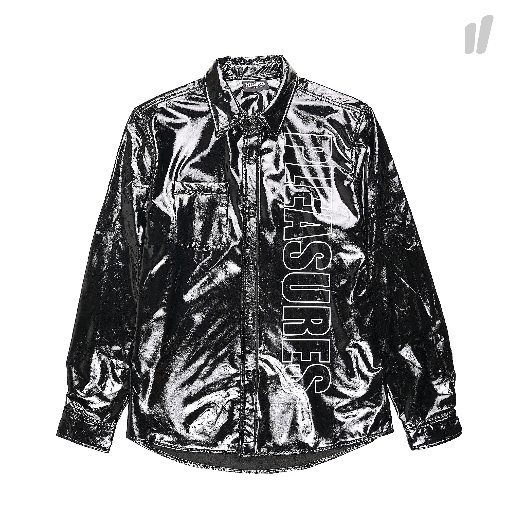 Pleasures Industrial Button Up Black Shirts P18W108004 | Overkill