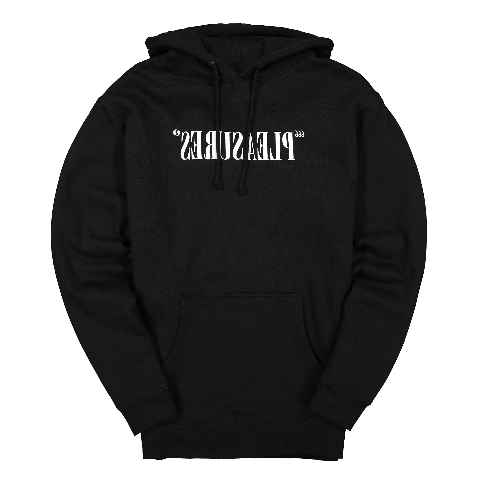 Pleasures Flipped Logo Hoody Black Hoodies P19F102064 | Overkill