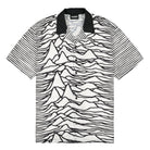 Pleasures Joy Division x Pleasures Waves Short Sleeve Button Down White Shorts P19JD005 | Overkill
