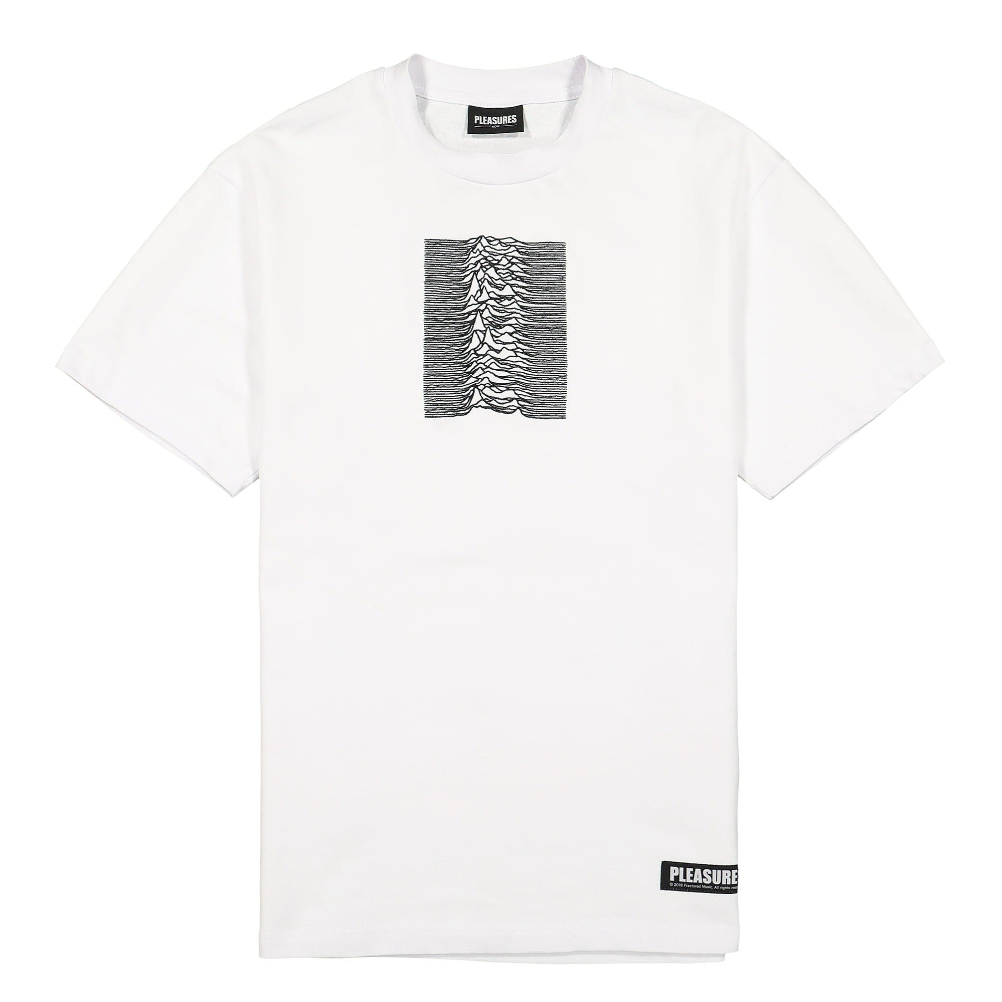 Pleasures Joy Division x Pleasures Shadow Play Embroidered Premium T-Shirt White T-Shirts P19JD008 | Overkill
