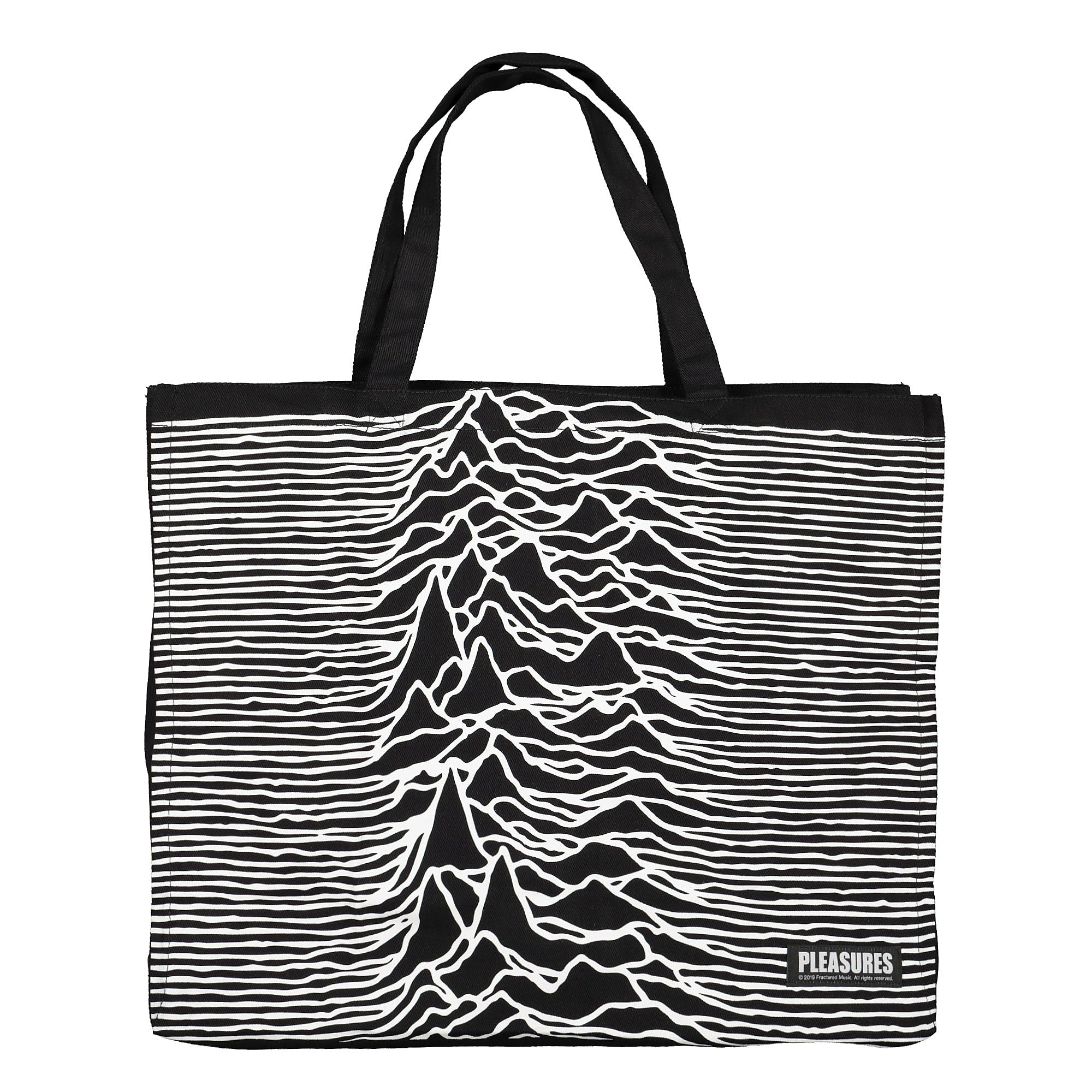 Pleasures Joy Division x Pleasures Wilderness Heavyweight Tote Bag Black Tote Bags & Shoppers P19JD0009 | Overkill