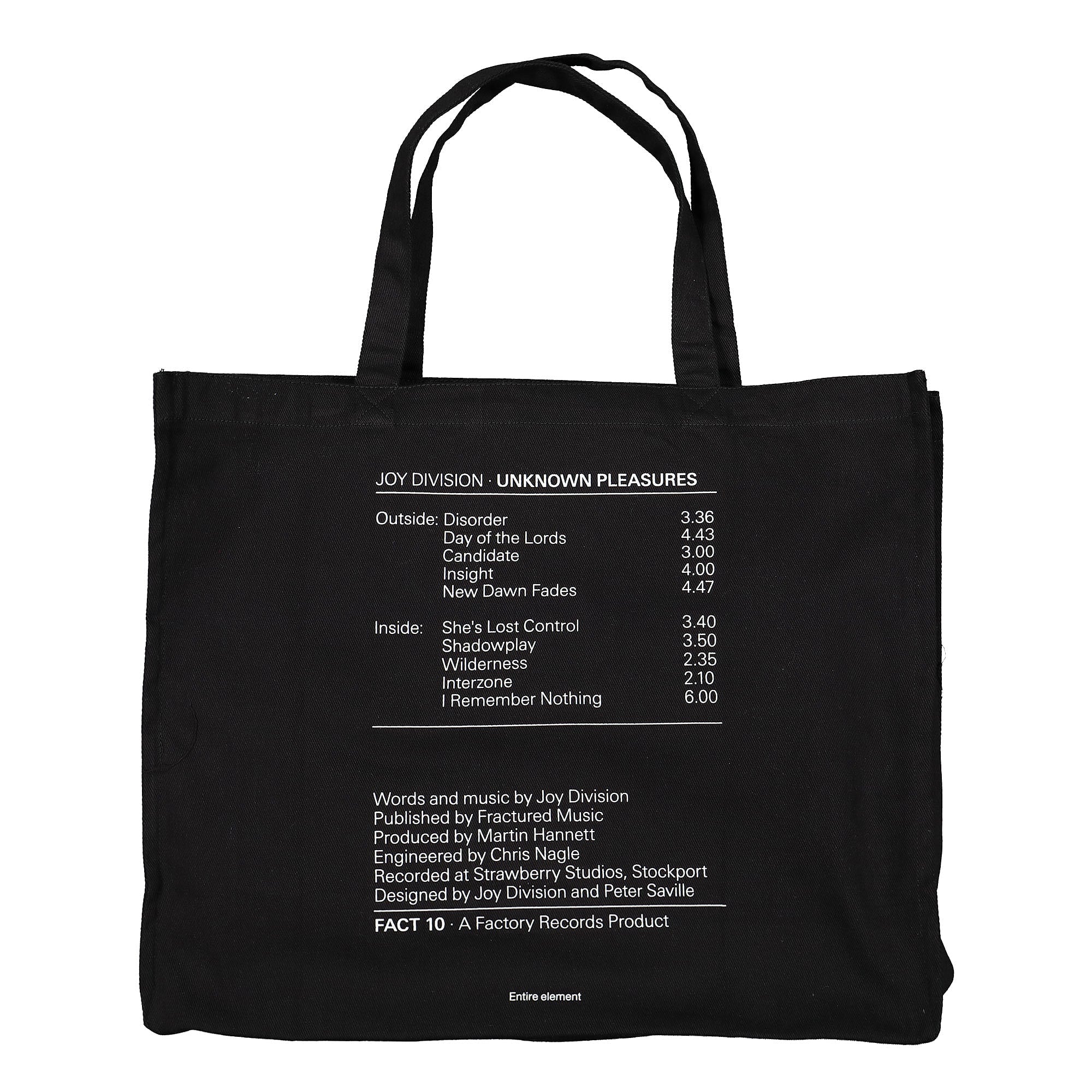 Pleasures Joy Division x Pleasures Wilderness Heavyweight Tote Bag Black Tote Bags & Shoppers  Material | Overkill