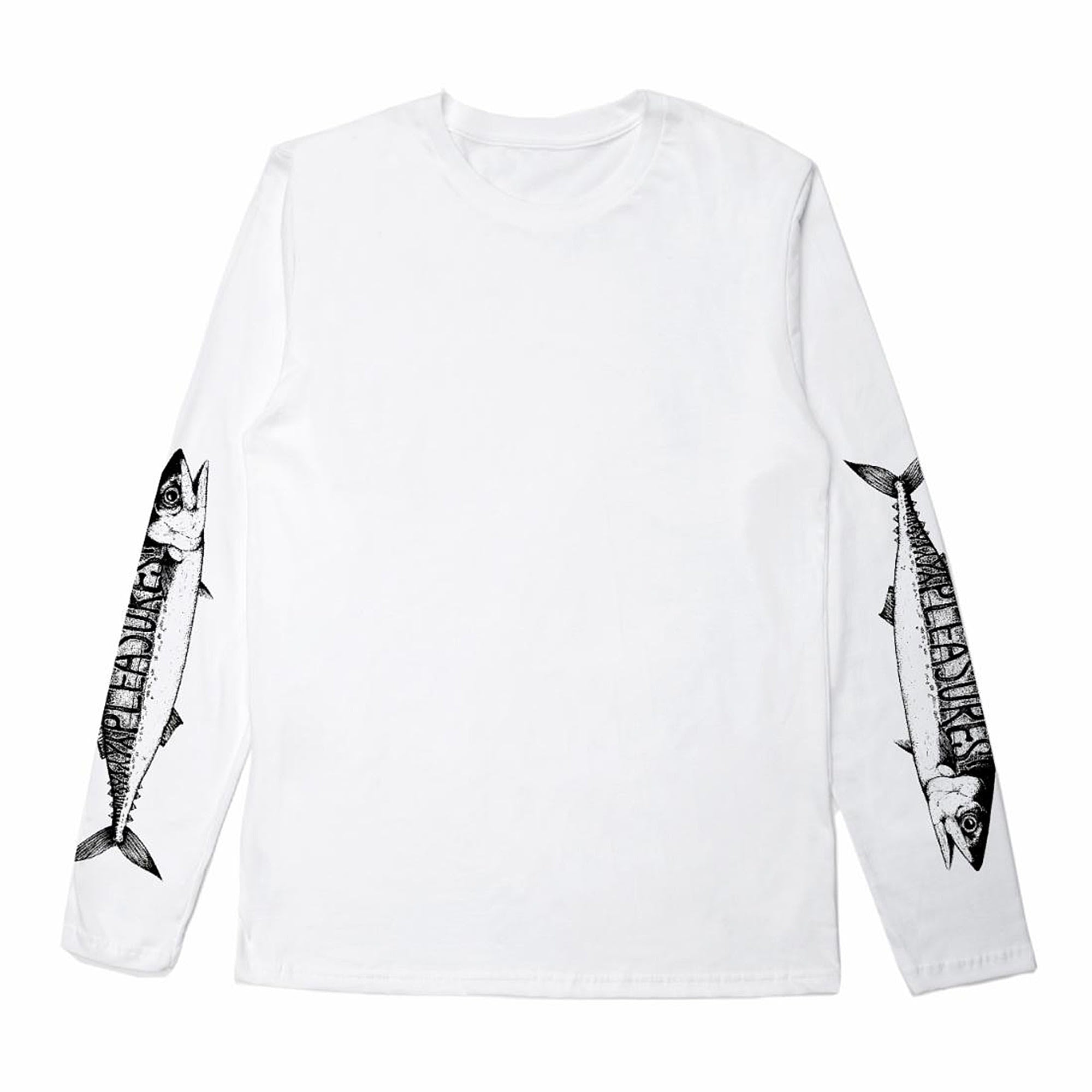 Pleasures Catch Long Sleeve T-Shirt White T-Shirts P19P101046 | Overkill