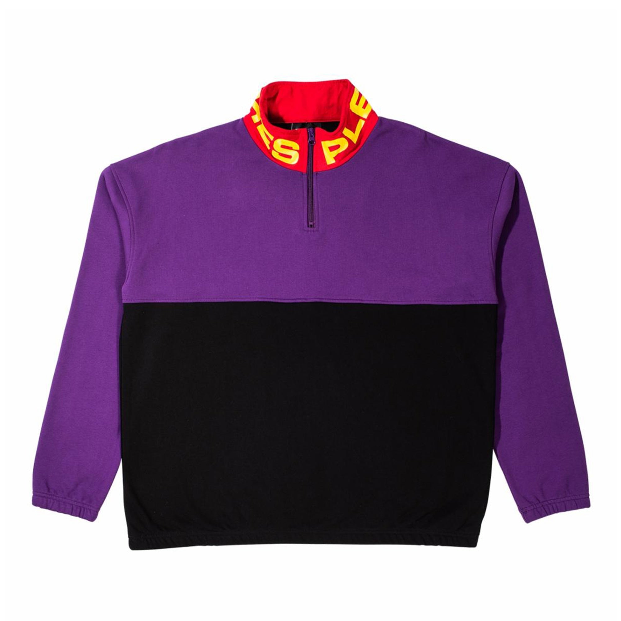 Pleasures Misfit Color Block Half Zip Sweater Black Sweatshirts P19P102008 | Overkill
