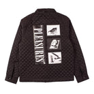 Pleasures Rodman Quilted Satin Chore Jacket Black Jackets P19P103011 | Overkill