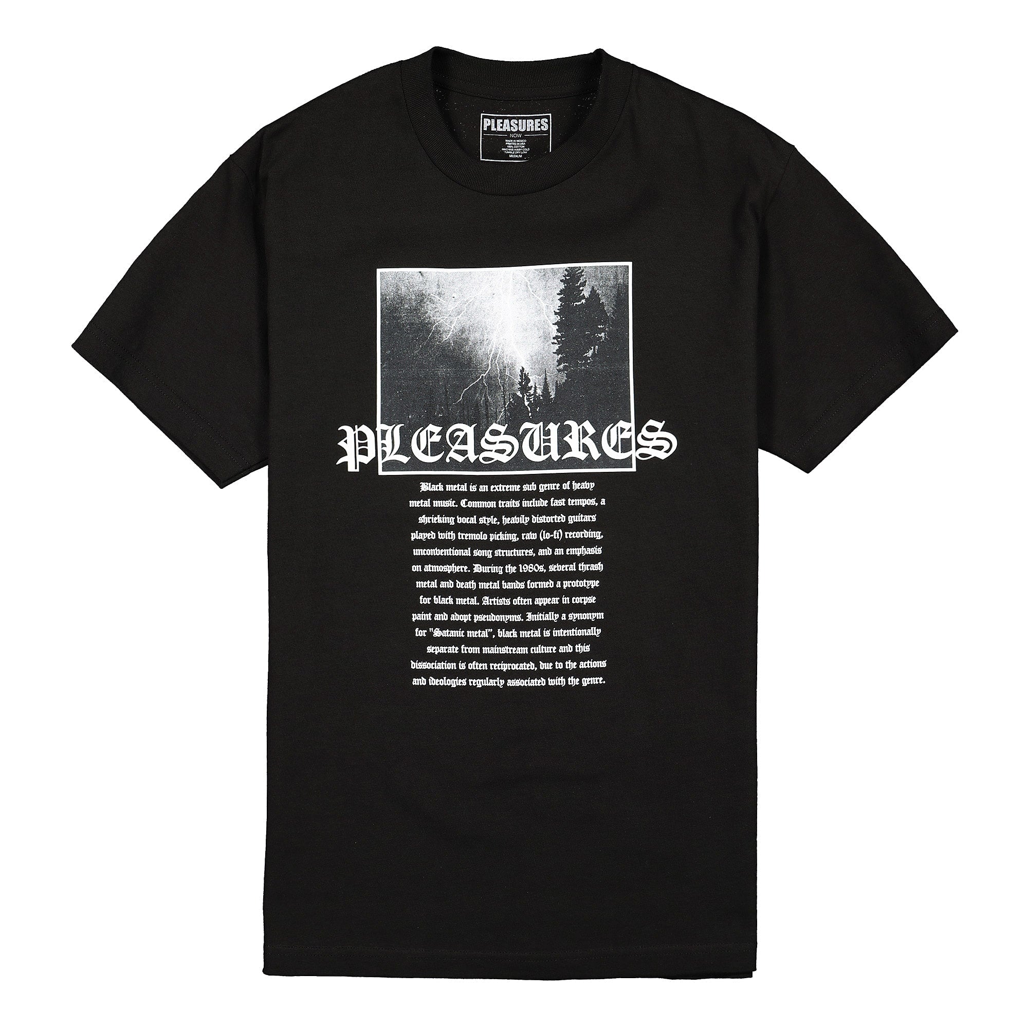 Pleasures Now Black Metal T-Shirt Black T-Shirts P19S101017 | Overkill