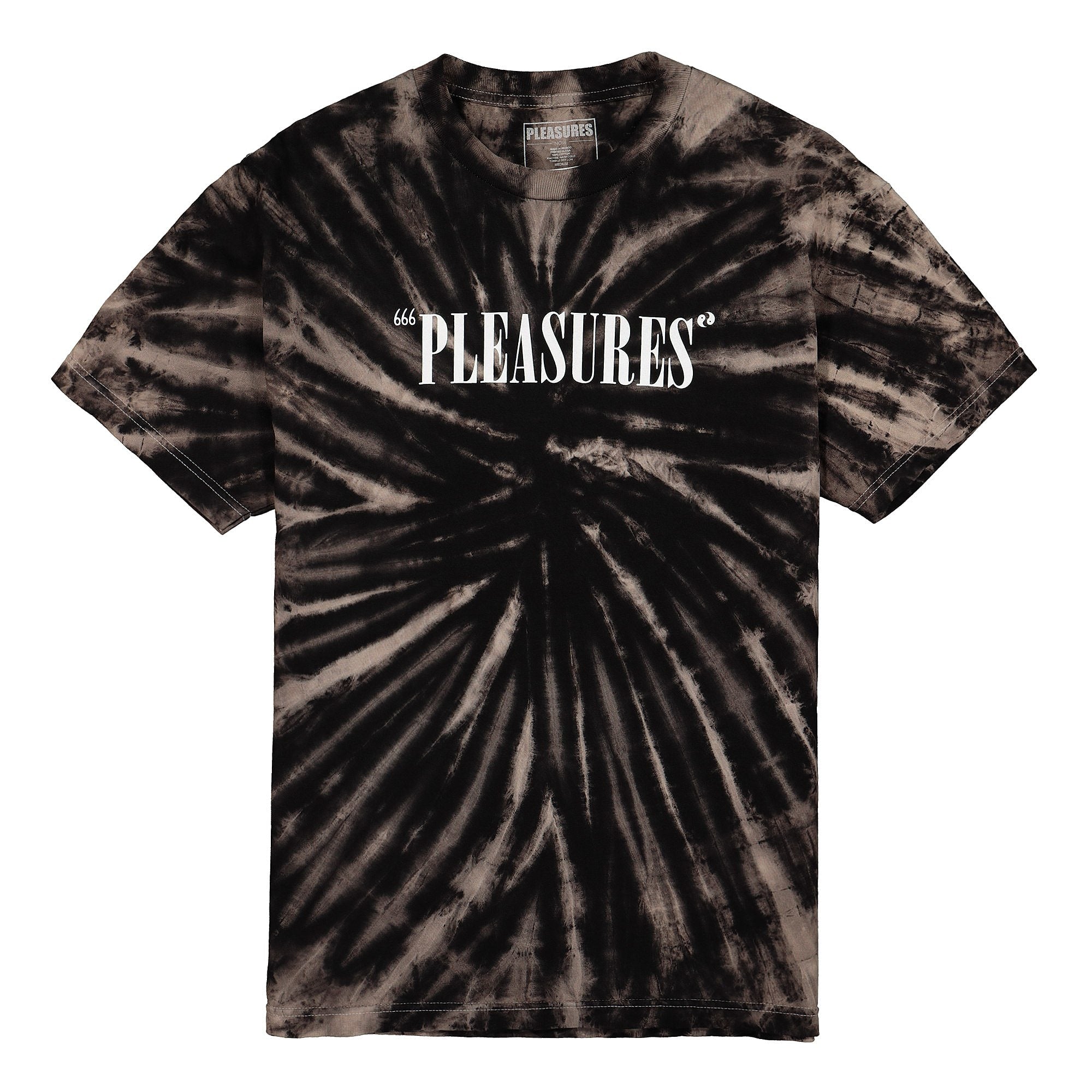 Pleasures Now Balance Tye Dye T-Shirt Spiral Black T-Shirts P19S101036 | Overkill