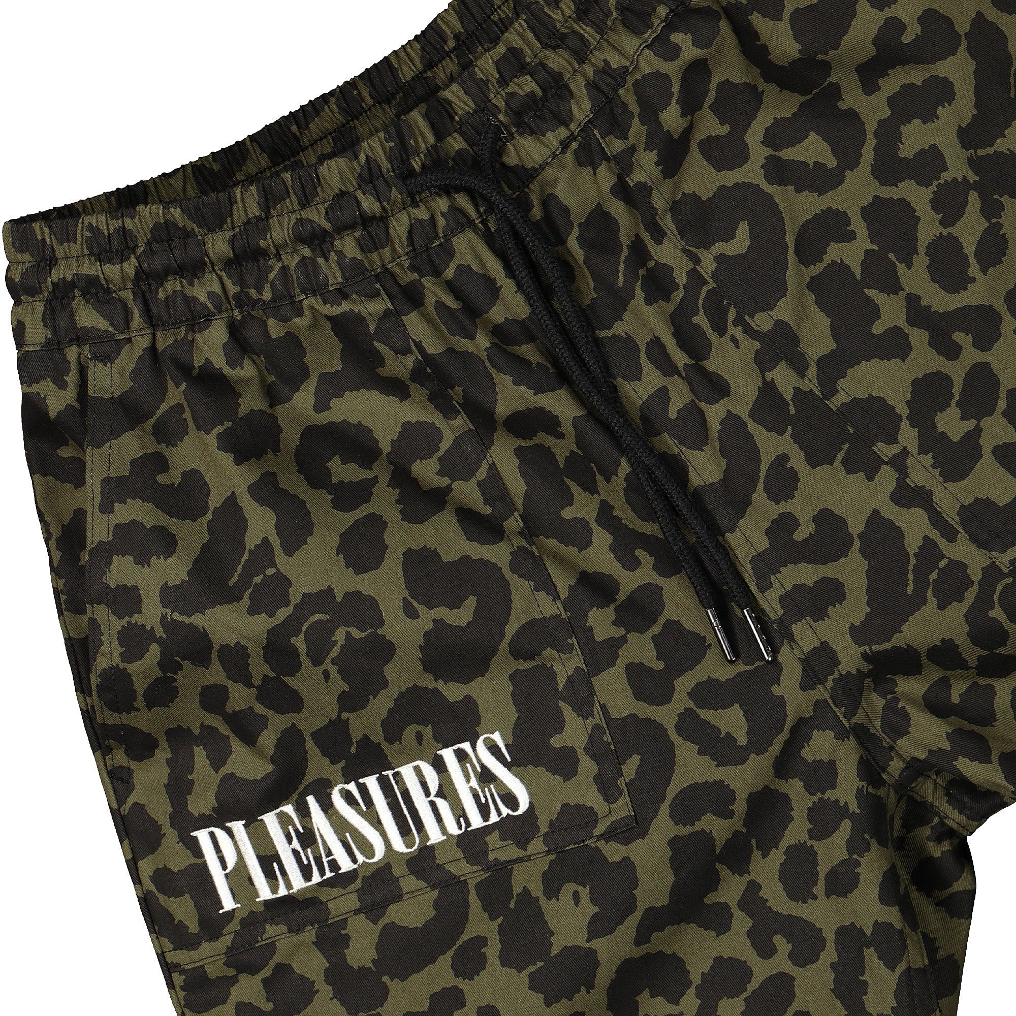 Pleasures Now Leopard Beach Pant Green Sweat & Track Pants Close-up | Overkill