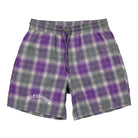 Pleasures Now Shadow Plaid Shorts Purple Shorts P19S105003 | Overkill