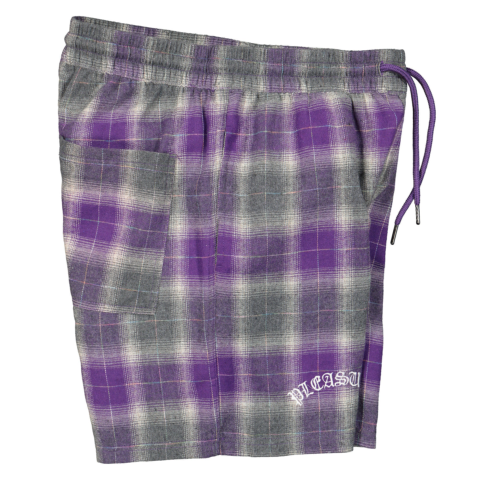 Pleasures Now Shadow Plaid Shorts Purple Shorts Detailfoto | Overkill