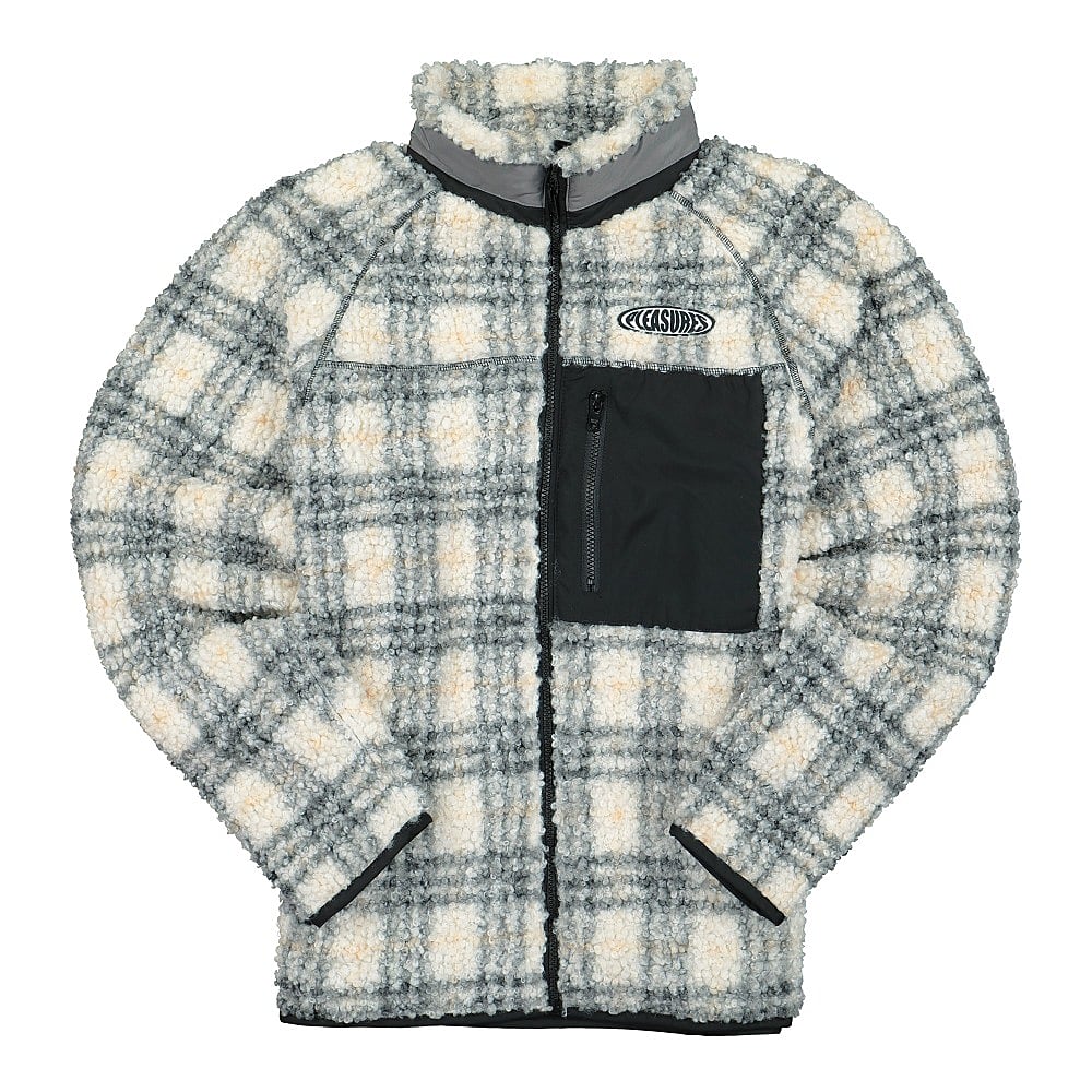 Pleasures Wraith Poodle Polar Fleece Jacket Grey Fleece Jackets P20W018 | Overkill