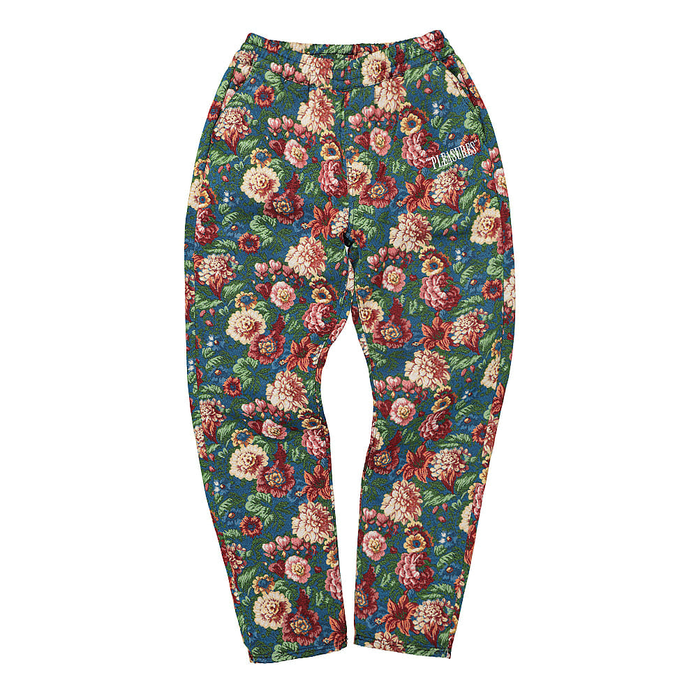 Pleasures Studio Floral Beach Pant Blue Sweat & Track Pants P20F005 | Overkill