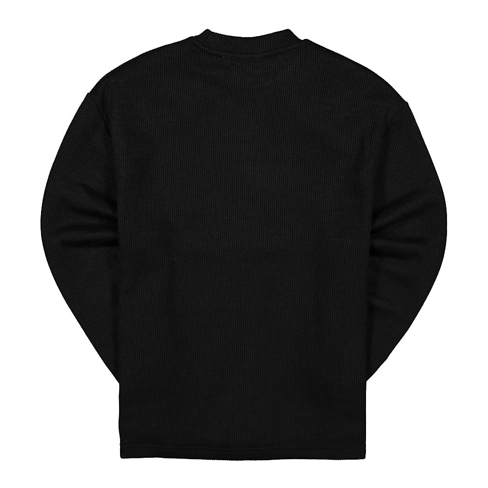 Pleasures Fresno Knit Long Sleeve Black Longsleeves Material | Overkill