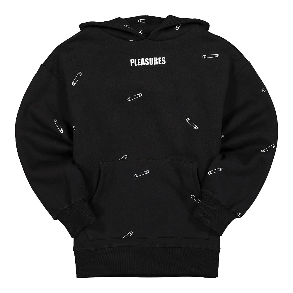 Pleasures Safety Embroidered Hoody Black Hoodies P20F023 | Overkill