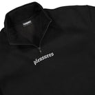 Pleasures Harmony Quarter Zip Black Sweatshirts Close-up | Overkill