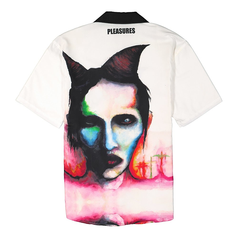 Pleasures Marilyn Manson x Pleasures Watercolor Camp Shirt Black / Multi Shirts Material | Overkill