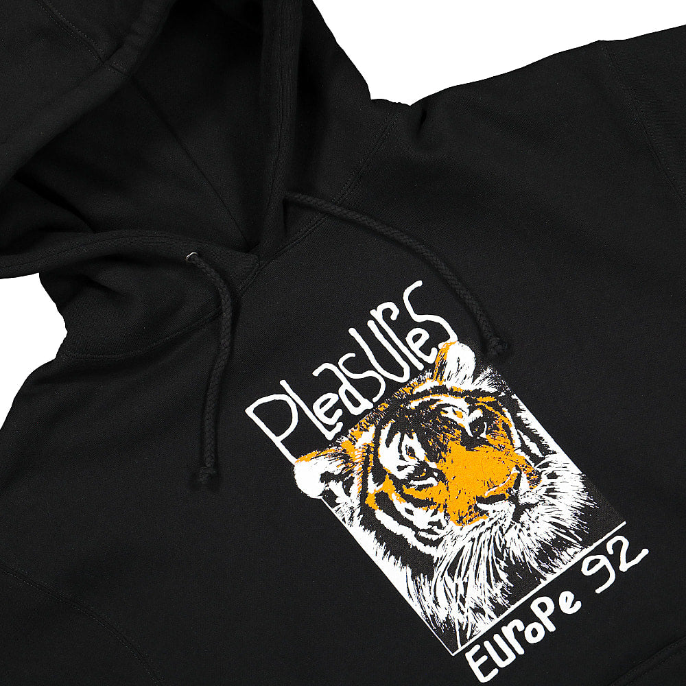 Pleasures Europe 92 Hoody Black Hoodies Close-up | Overkill