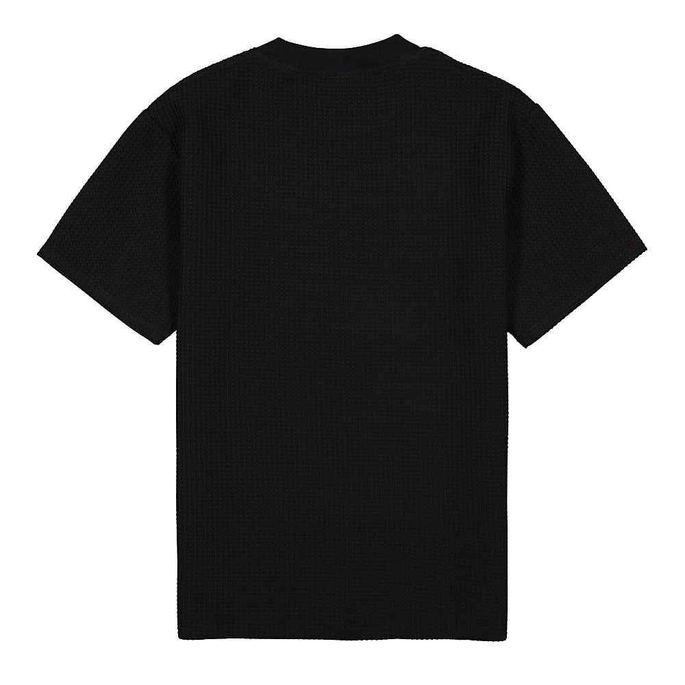 Pleasures Visions Waffle Knit Shirt Black Shirts Material | Overkill