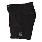 Pleasures Static Nylon Cargo Shorts Black Shorts Close-up | Overkill