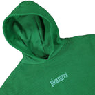 Pleasures Logic Reverse Terry Hoodie Green Hoodies Close-up | Overkill