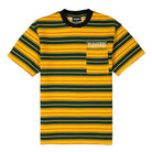 Pleasures Chainsmoke Stripe SS Shirt Yellow / Green T-Shirts P20SU020 | Overkill
