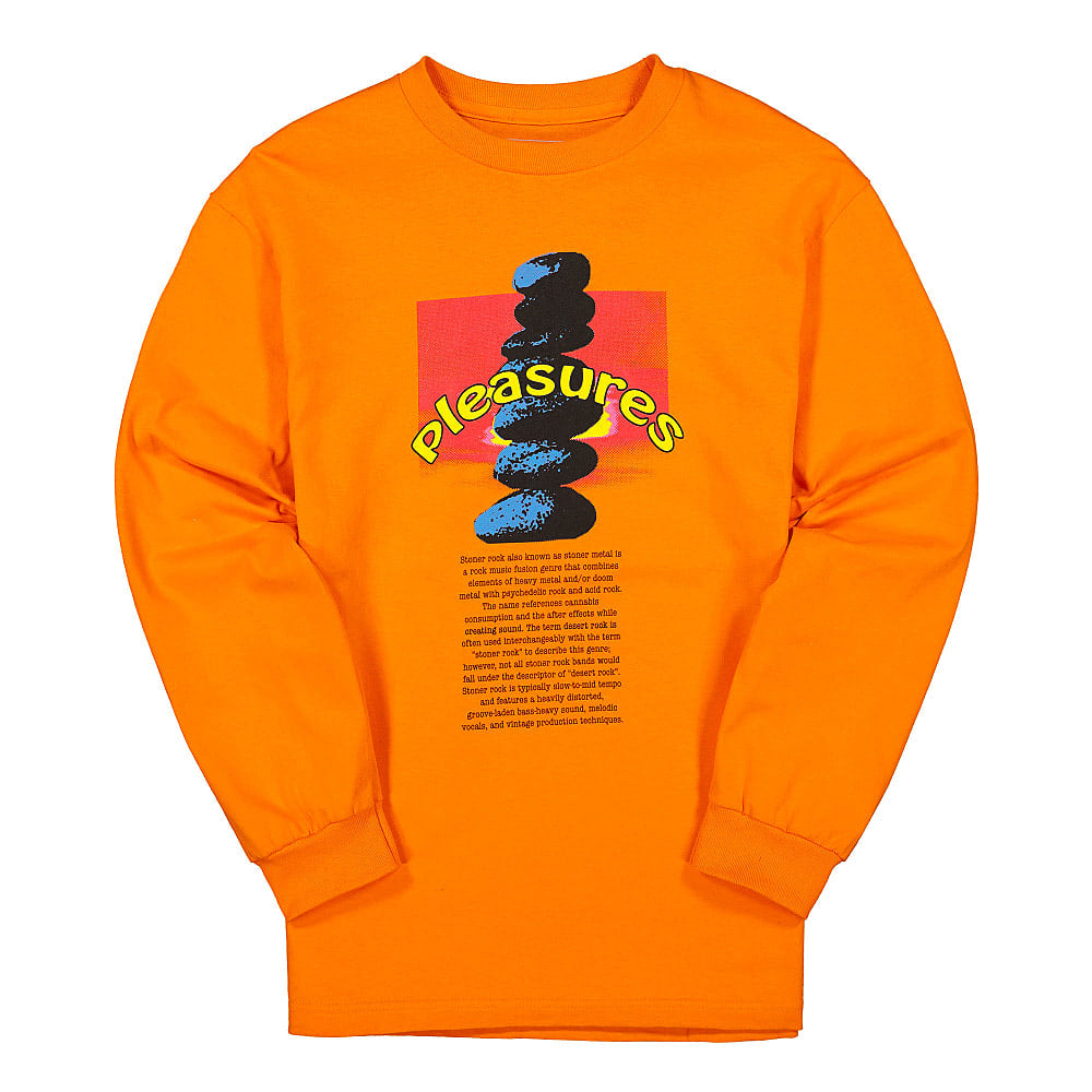 Pleasures Stoner Long Sleeve Tee Orange T-Shirts P20SU045 | Overkill