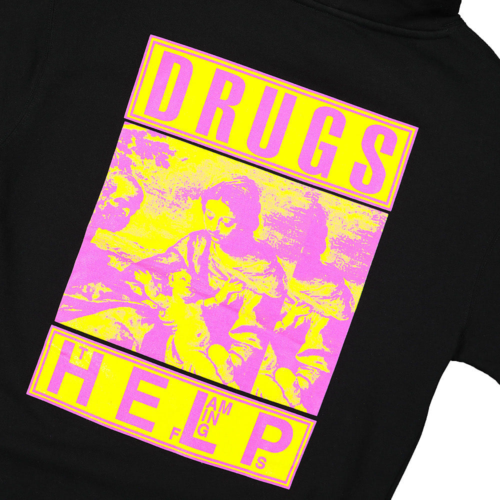 Pleasures Drugs Help Hoody Black Hoodies Detail view 1 | Overkill