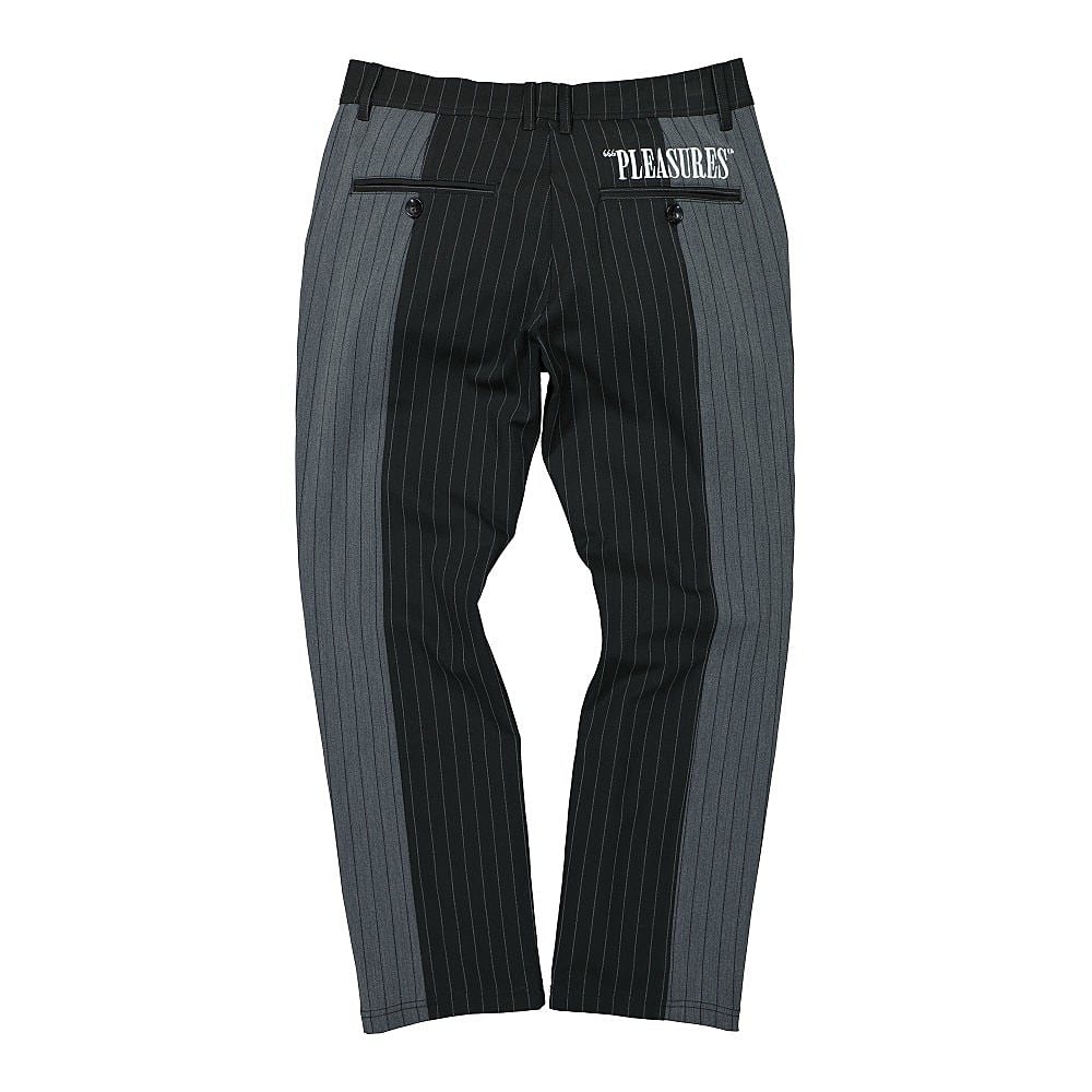 Pleasures Shock Stripe Pant Black / Grey Sweat & Track Pants Material | Overkill