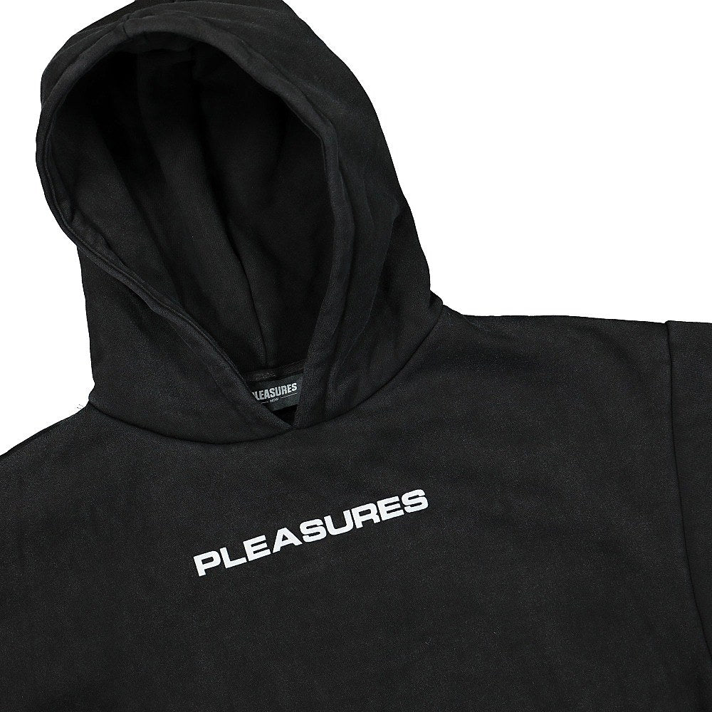 Pleasures Burnout Dyed Hoody Black Hoodies Close-up | Overkill