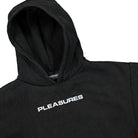Pleasures Burnout Dyed Hoody Black Hoodies Close-up | Overkill