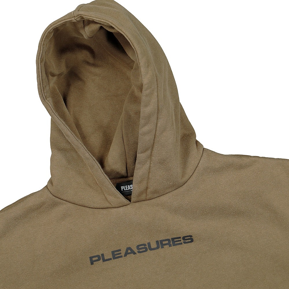 Pleasures Burnout Dyed Hoody Olive Hoodies Close-up | Overkill