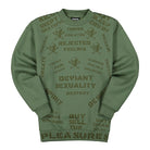 Pleasures Crush Crewneck Sweatshirt Army Sweatshirts P20W023 | Overkill