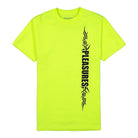 Pleasures Razor Logo T-Shirt Safety Green T-Shirts P20W049 | Overkill