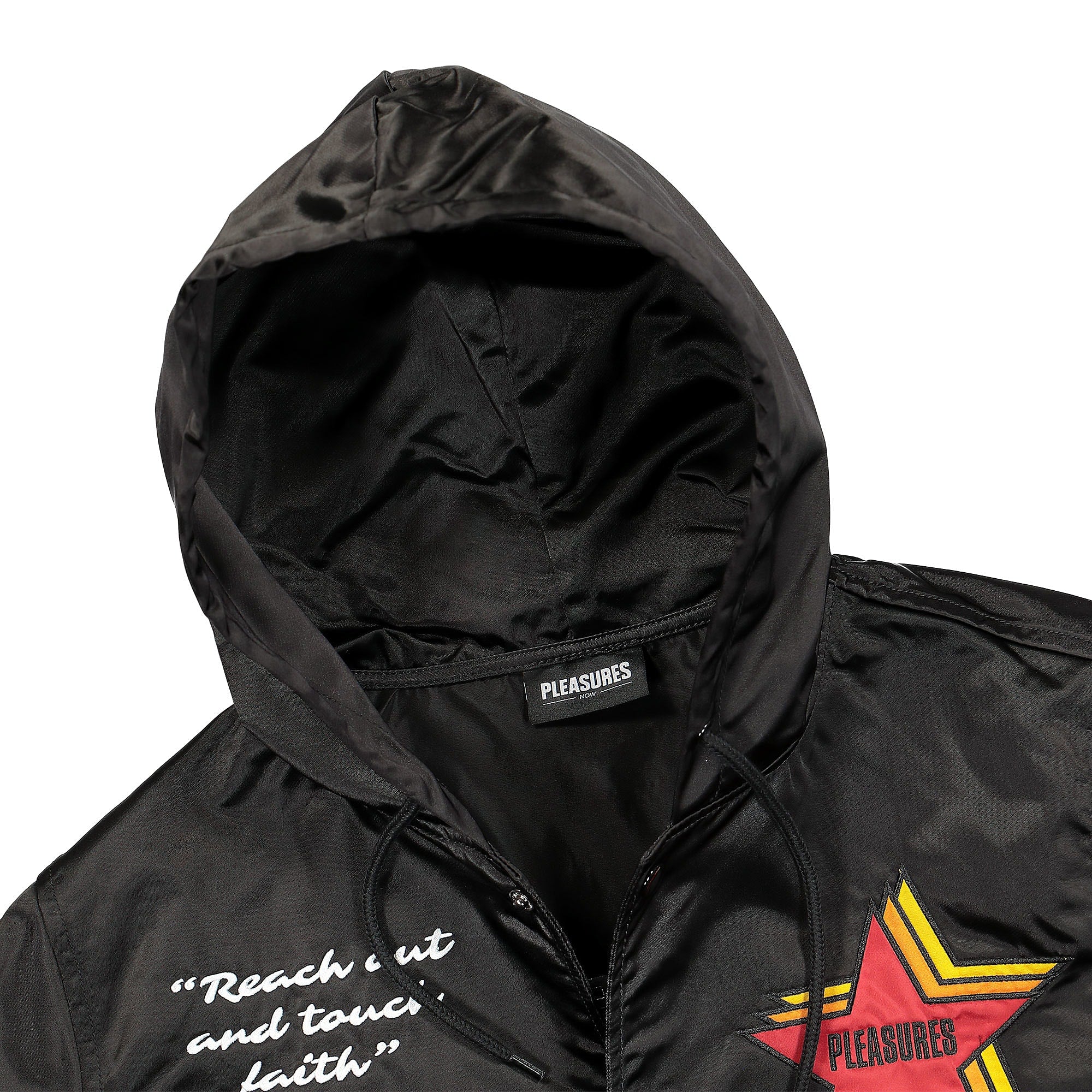 Pleasures Berlin Satin Coaches Jacket Black Parkas Material | Overkill