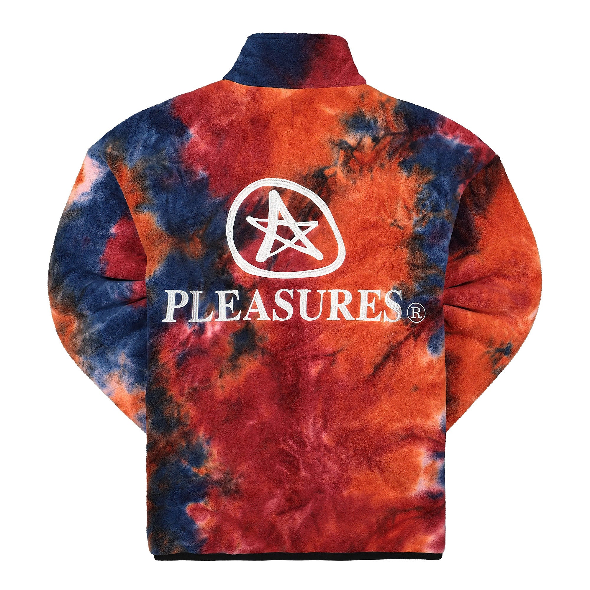 Pleasures Caffeine Polar Fleece Quarter Zip Orange Fleece Jackets Close-up | Overkill