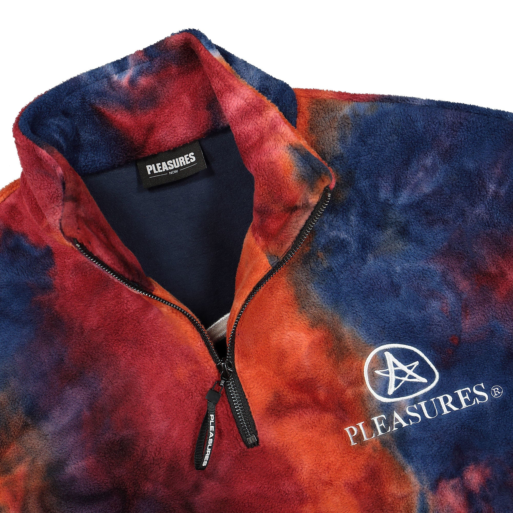 Pleasures Caffeine Polar Fleece Quarter Zip Orange Fleece Jackets Material | Overkill