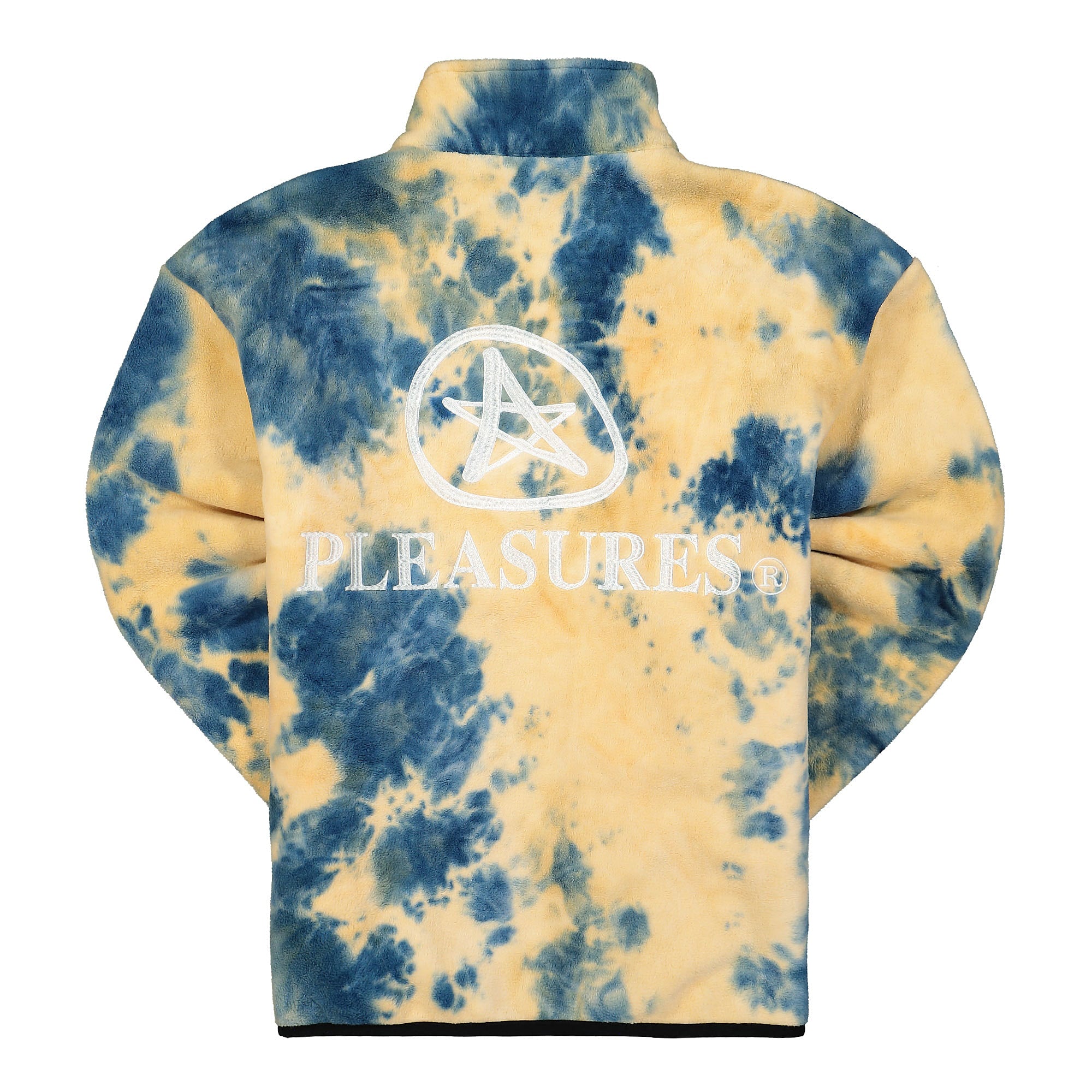 Pleasures Caffeine Polar Fleece Quarter Zip Tan Fleece Jackets Close-up | Overkill