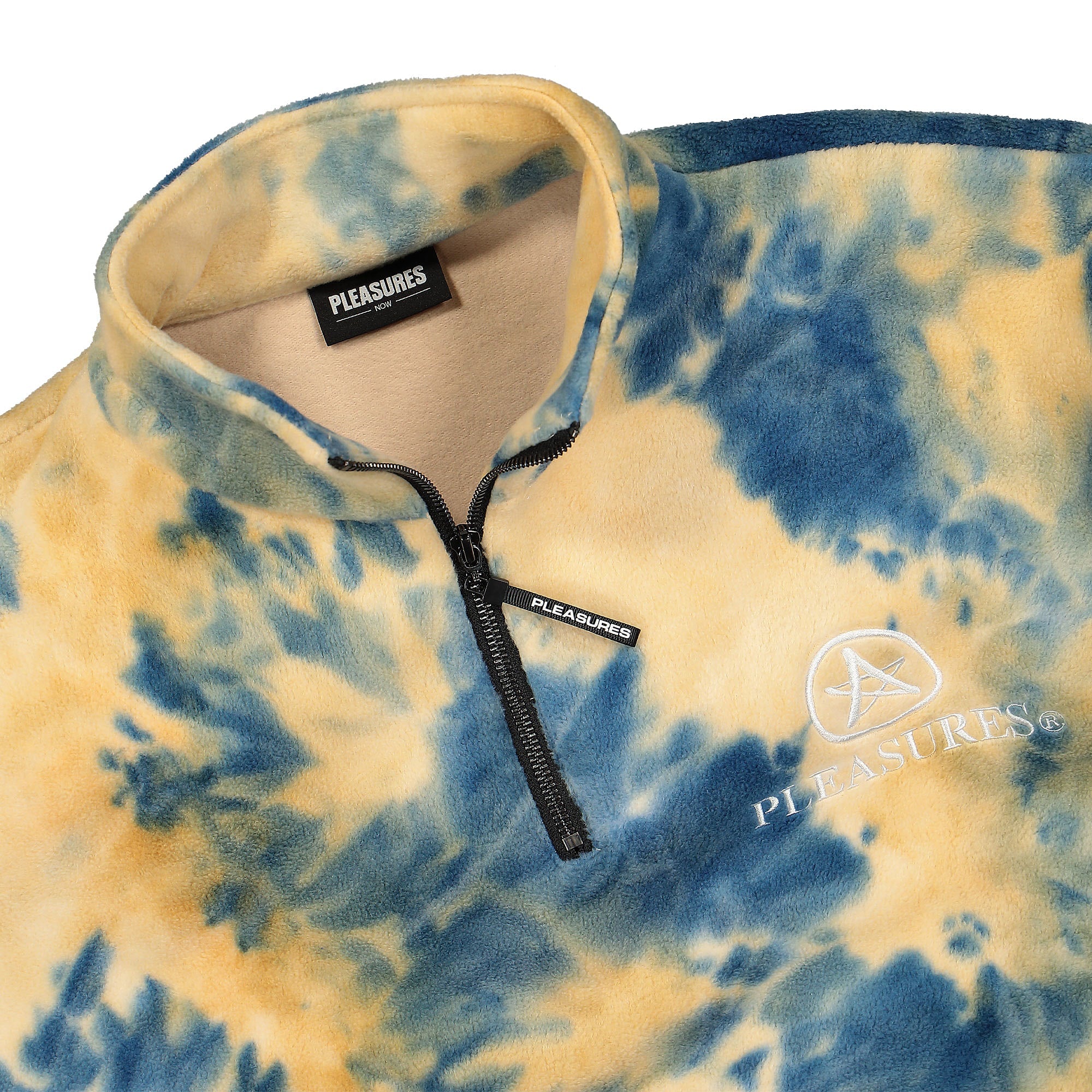 Pleasures Caffeine Polar Fleece Quarter Zip Tan Fleece Jackets Material | Overkill