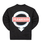 Pleasures Language Crewneck Black Sweatshirts Close-up | Overkill
