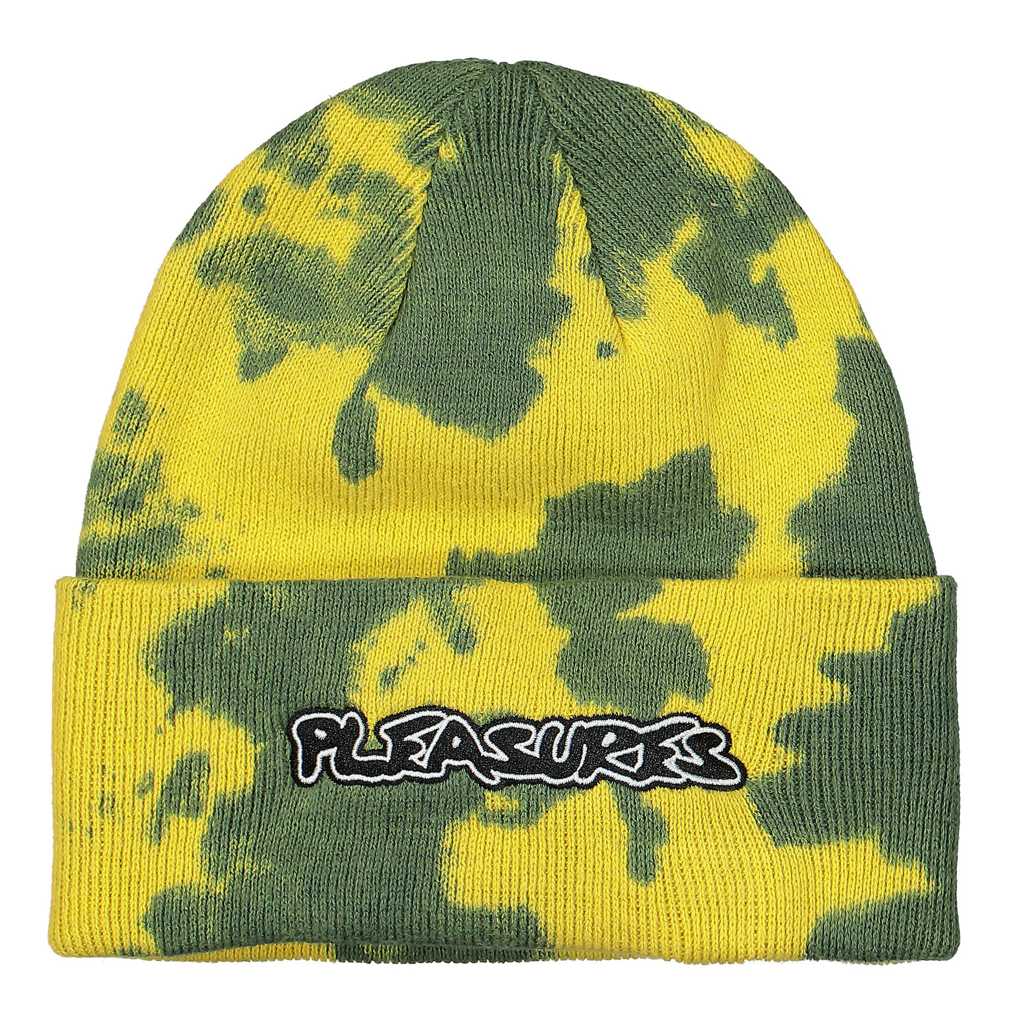 Pleasures Backbone Dyed Beanie Yellow Beanies P21F063 | Overkill