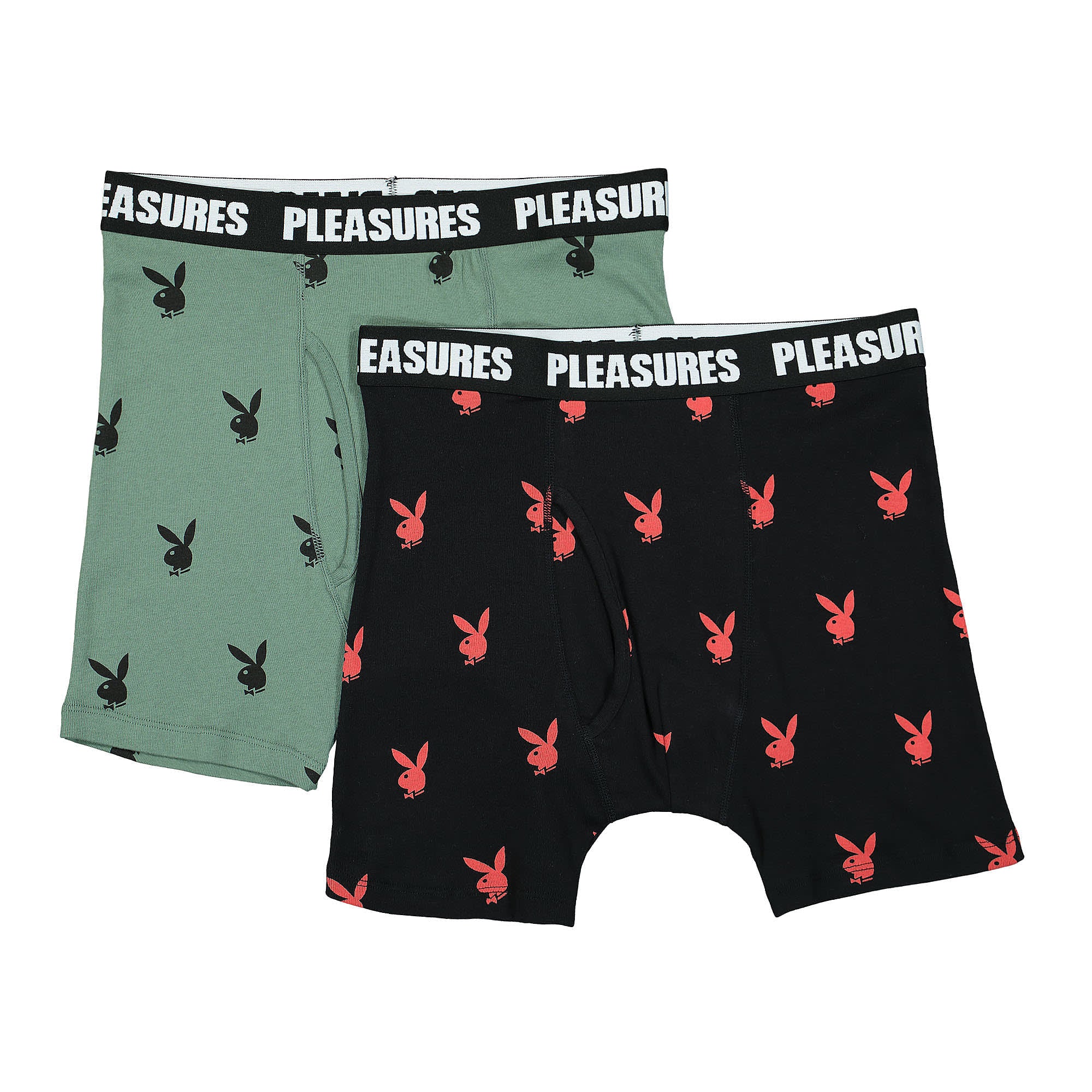Pleasures Boxer Briefs 2 Pack Black / Olive Underwear P21PB007 | Overkill